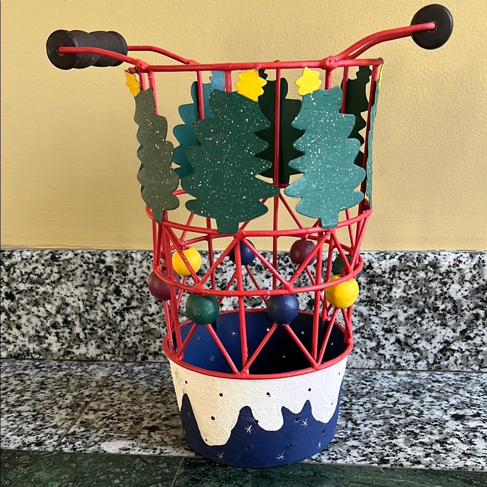 Colorful Holiday-Themed Basket